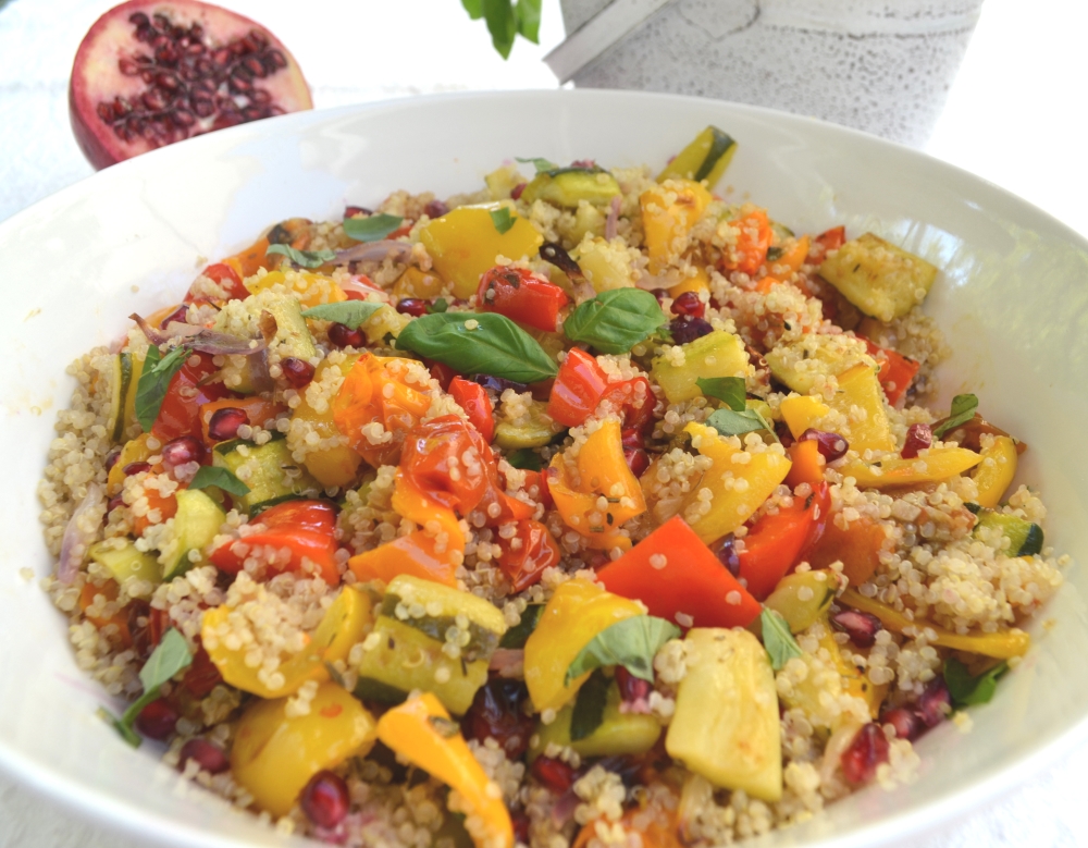 Mediterranean Quinoa Salad with Roasted Vegetables and Pomegranate 5