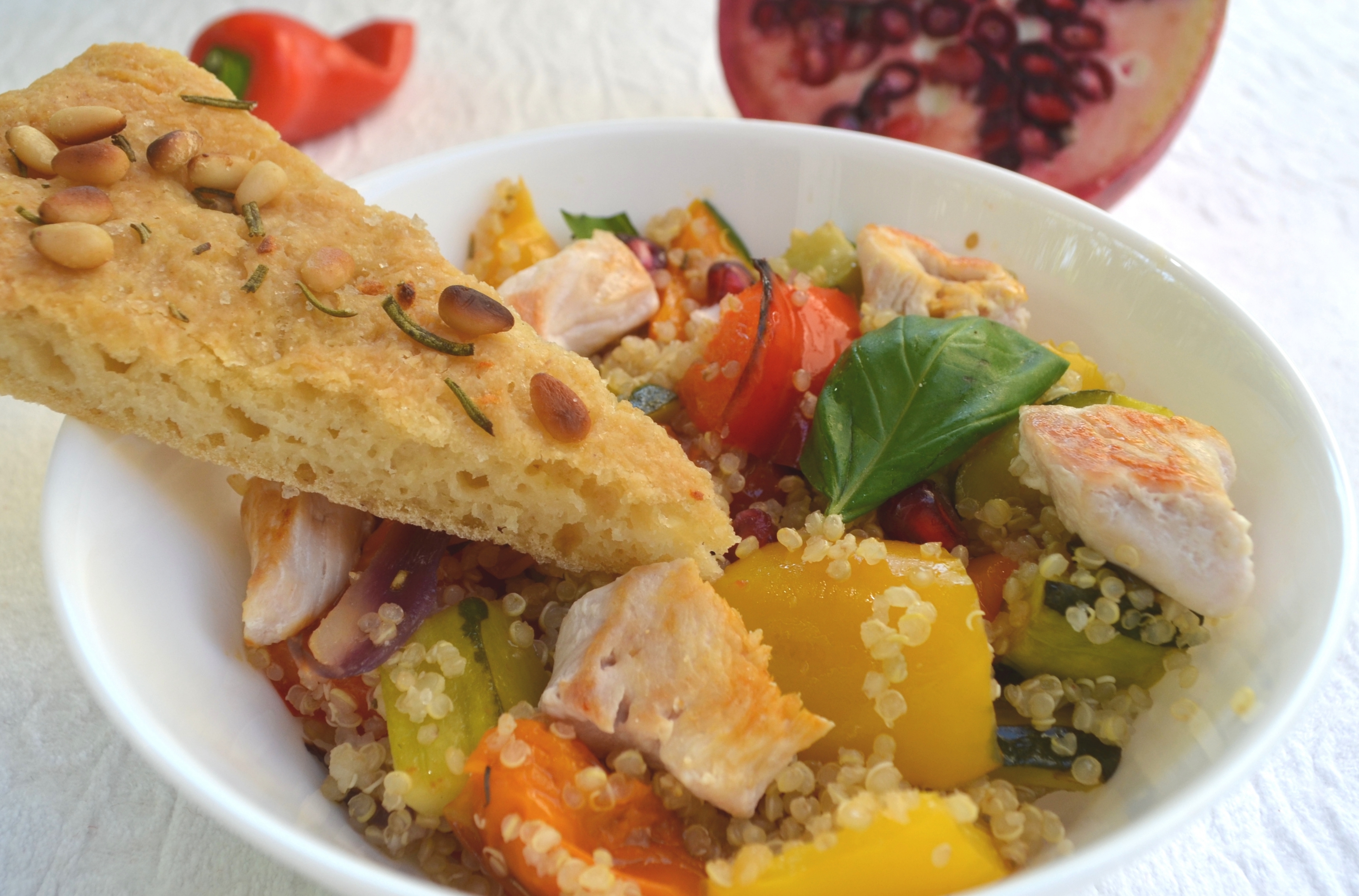 Mediterranean Quinoa Salad with Roasted Vegetables and Pomegranate 6