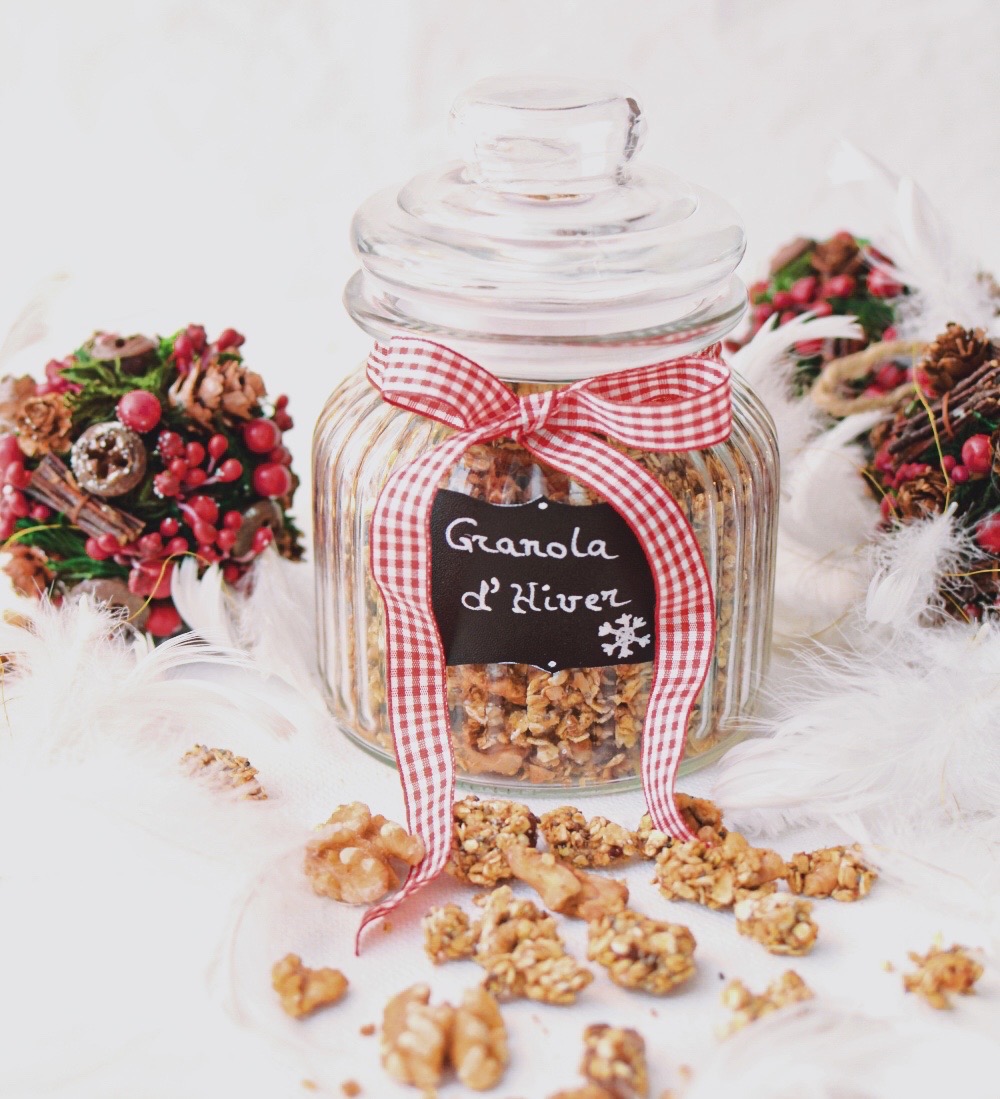 Gluten Free Granola with Walnuts, Figs, Chia Seeds